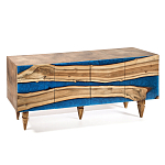 Стильный Буфет лофт 4 двери Cabinet Crimson River фасад эпоксидная смола  варинант исполнения - 2 | Loft Concept в Твери