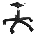 Стул пластиковый красного цвета на колесиках с подъемно-поворотным механизмом Eames Red варинант исполнения - 3 | Loft Concept в Твери