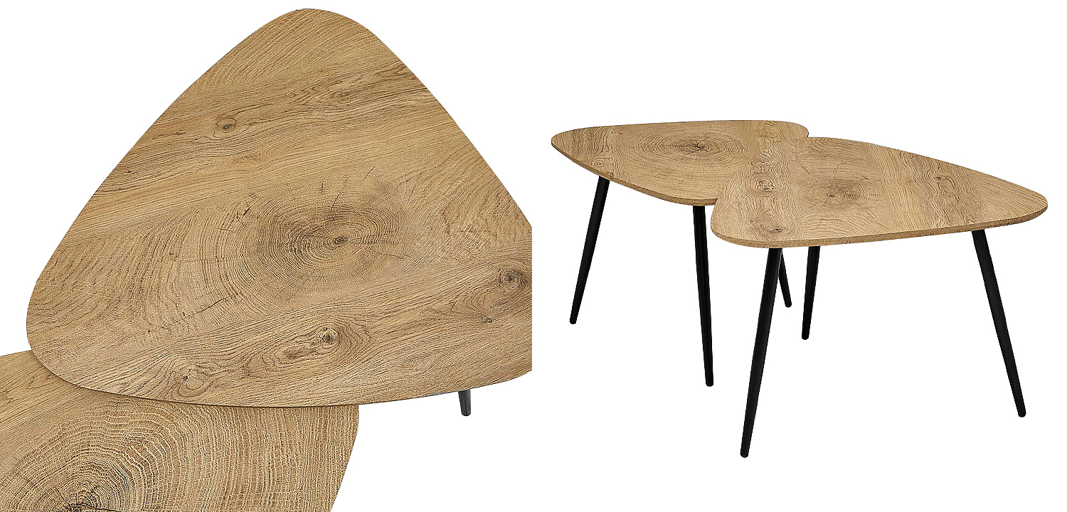Комплект кофейных столиков треугольной формы Axl Coffee Table Комплект кофейных столиков треугольной формы Axl Coffee Table - Loft-Concept в Твери