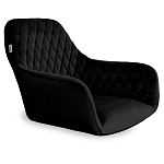 Стул с мягкой черной обивкой из велюра и подъемно-поворотным механизмом на колесиках Harper Black варинант исполнения - 2 | Loft Concept в Твери