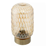 Настольный светильник с плафоном из затемненного стекла с рельефным узором Glass lampshade with Relief Pattern варинант исполнения - 1 | Loft Concept в Твери