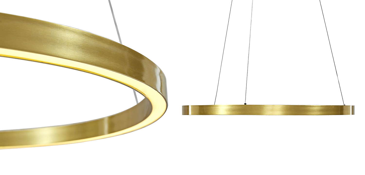 Люстра Ring Gold Horizontal Chandelier Люстра Ring Gold Horizontal Chandelier - Loft-Concept в Твери