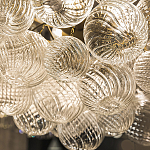 Люстра подвесная с рифлёными стеклянными шарами в форме воздушного облака Berries Chandelier варинант исполнения - 3 | Loft Concept в Твери