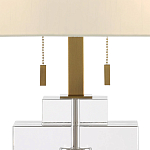 Настольная лампа прямоугольная на прозрачном основании Charm and Luxury варинант исполнения - 1 | Loft Concept в Твери