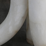 Торшер геометрический с тремя мраморными плафонами Marble Tripod варинант исполнения - 11 | Loft Concept в Твери