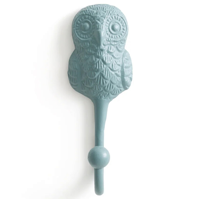 Настенный крючок в виде совы Owl Wall Hook Blue Голубой в Твери | Loft Concept 