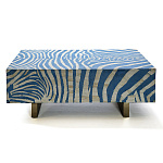 Кофейный стол Kenya Coffee Table Bone Inlay ZEBRA blue варинант исполнения - 2 | Loft Concept в Твери