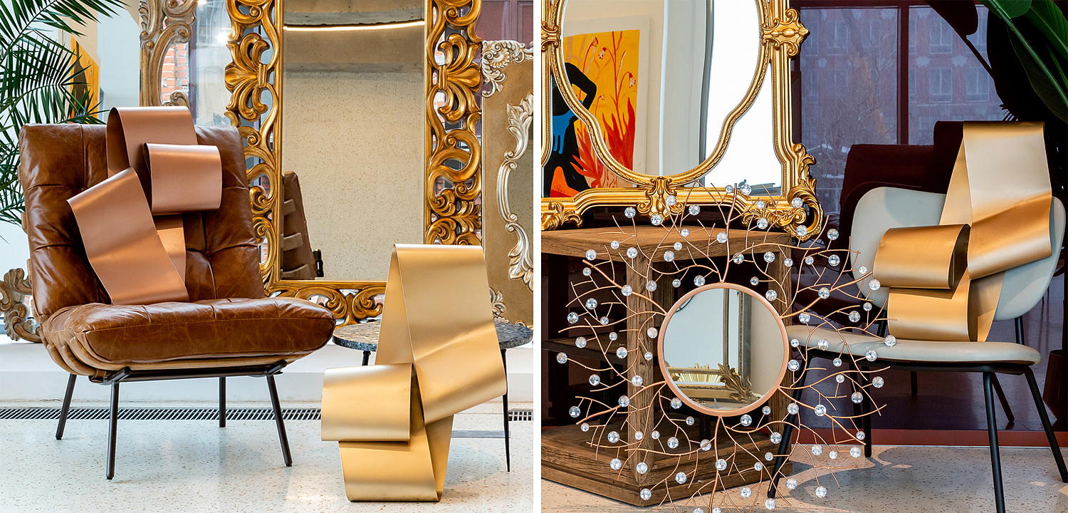 Аксессуар на стену Yvonne matte gold Аксессуар на стену Yvonne matte gold - Loft-Concept в Твери