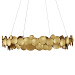 Люстра круглая из многослойных золотых дисков Metal Disc Chandelier варинант исполнения - 2 | Loft Concept в Твери