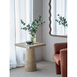 Столик приставной с квадратной столешницей Textured Cream Table варинант исполнения - 8 | Loft Concept в Твери