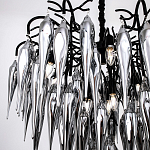 Люстра со стеклянными подвесками дымчатого цвета Ambre Glass Chandelier 80 варинант исполнения - 2 | Loft Concept в Твери