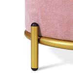 Банкетка овальная пыльно-розовый велюр на 4-х металлических ножках золотого цвета SANJAY варинант исполнения - 4 | Loft Concept в Твери