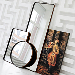 Зеркало овальное в металлической раме с кожаной отделкой Loft in Reflection варинант исполнения - 4 | Loft Concept в Твери