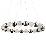 Светодиодная кольцевая люстра Crystal Globule Chrome Chandelier Gold варинант исполнения - 3 | Loft Concept в Твери
