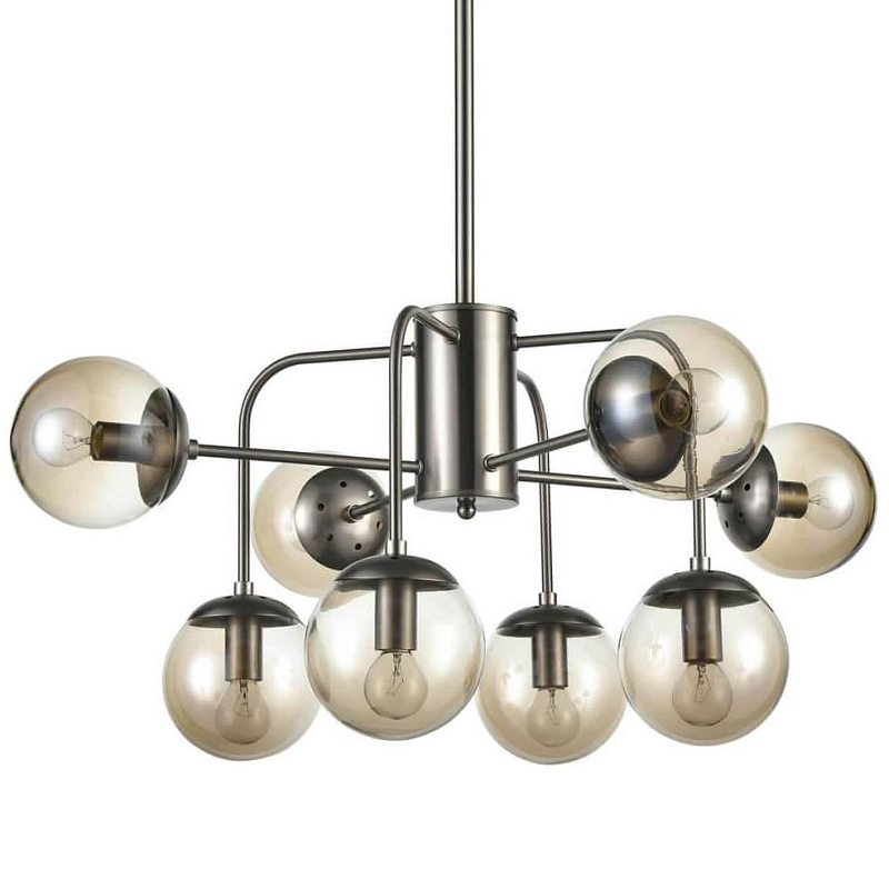 Люстра Amber Balls Chandelier 8 Никель Янтарь (Amber) Люстра Amber Balls Chandelier 8 Никель Янтарь (Amber) в Твери | Loft Concept