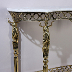 Консоль бронзовая с мраморной столешницей Bronze Console варинант исполнения - 2 | Loft Concept в Твери
