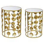 Набор из двух столов из металла Brass Symphony Moon варинант исполнения - 1 | Loft Concept в Твери