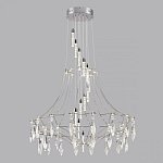 Люстра подвесная из металла с хрустальными прозрачными подвесками Quasar 81 варинант исполнения - 10 | Loft Concept в Твери