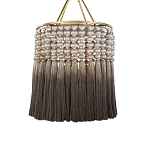 Люстра плетеная с кисточками на золотистом каркасе Boho Tassel Chandelier варинант исполнения - 1 | Loft Concept в Твери