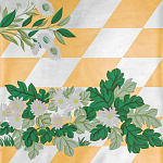 Обои ручная роспись Tiled Meadow Original colourway on Egyptian Gold gilded paper варинант исполнения - 1 | Loft Concept в Твери