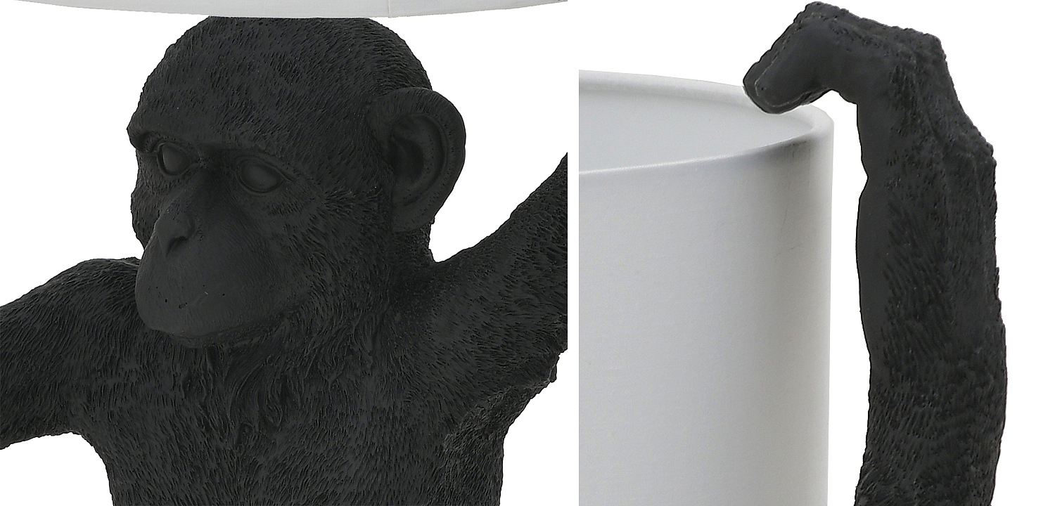 Настольная лампа Black Monkey Holding Lampshade Настольная лампа Black Monkey Holding Lampshade - Loft-Concept в Твери