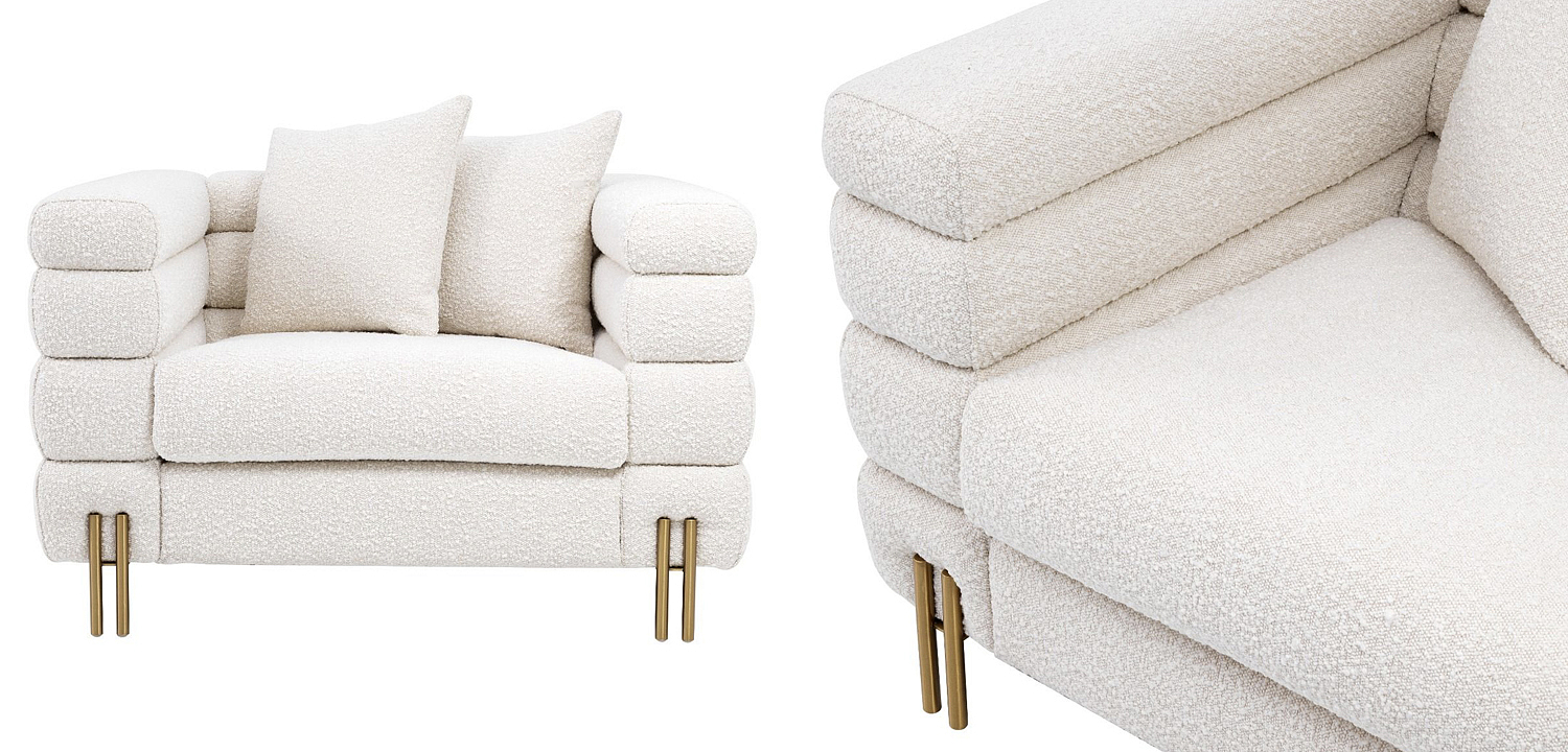 Кресло Eichholtz Chair York Boucle cream Кресло Eichholtz Chair York Boucle cream - Loft-Concept в Твери