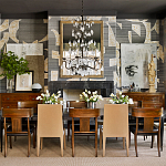 Обои ручная роспись в стиле Арт-деко Symphony Original colourway on Arkose silk dupion варинант исполнения - 1 | Loft Concept в Твери