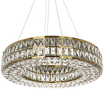 Круглая люстра с хрустальным декором Langlais Crystal Brass Chandelier варинант исполнения - 1 | Loft Concept в Твери