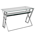 Стол письменный с прозрачной столешницей Corporate Identity варинант исполнения - 1 | Loft Concept в Твери