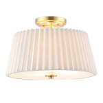 Потолочный светильник с белым плиссированным абажуром Ganglion варинант исполнения - 1 | Loft Concept в Твери