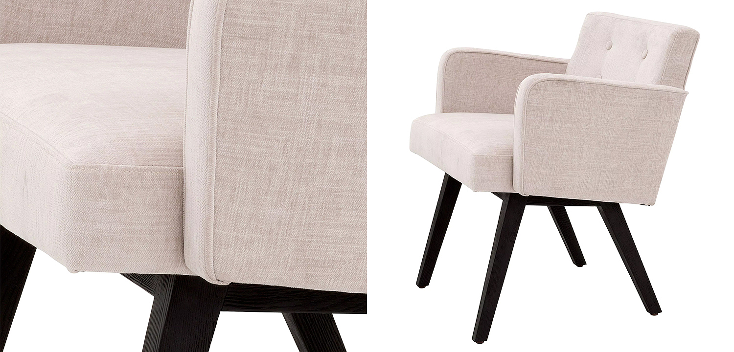 Стул Eichholtz Dining Chair Locarno Beige Стул Eichholtz Dining Chair Locarno Beige - Loft-Concept в Твери