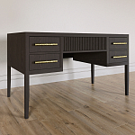 Большой Рабочий стол Primo с 5 выдвижными ящиками Темный орех варинант исполнения - 2 | Loft Concept в Твери