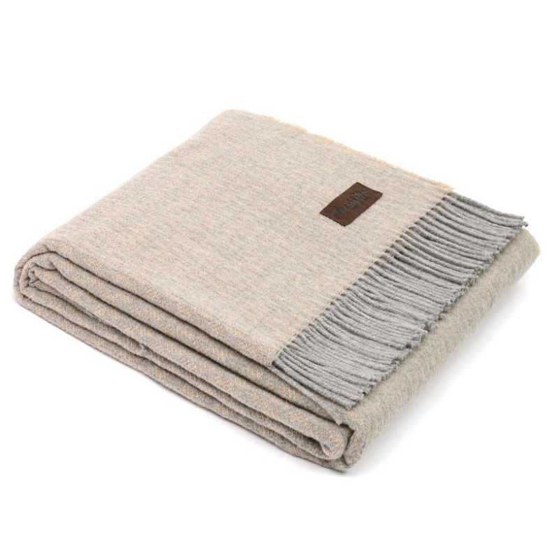 Плед GRIFONE 0004 Marzotto Бежево-серый в Твери | Loft Concept 