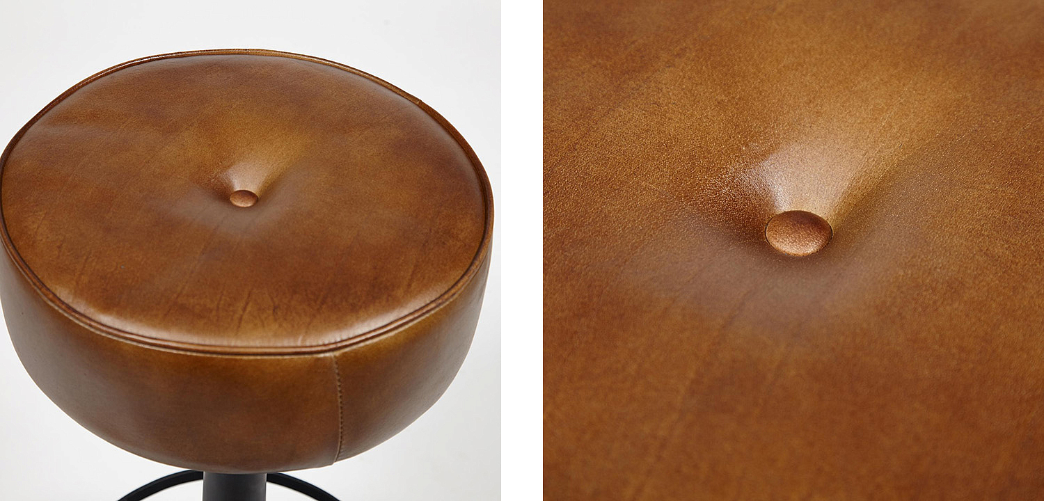 Барный стул Industrial leather bar stool Барный стул Industrial leather bar stool - Loft-Concept в Твери