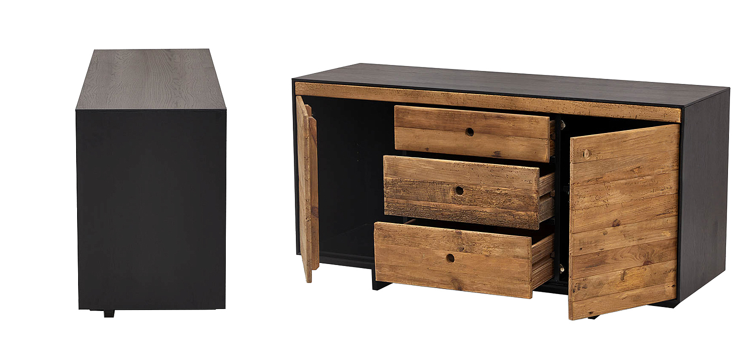 Комод деревянный с 2-мя дверцами и 3-мя ящиками Russell Chest of Drawers Комод деревянный с 2-мя дверцами и 3-мя ящиками Russell Chest of Drawers - Loft-Concept в Твери