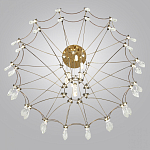 Люстра подвесная из металла с прозрачными подвесками из хрусталя Quasar 93 варинант исполнения - 5 | Loft Concept в Твери