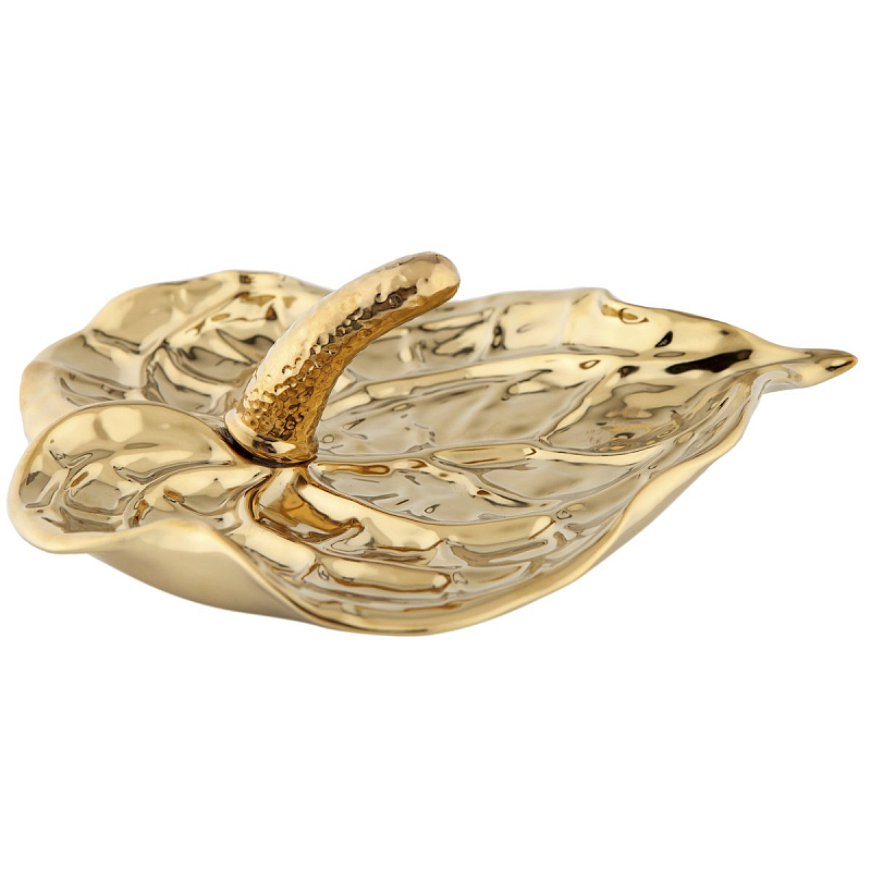 Поднос Calla Flower Золотой в Твери | Loft Concept 