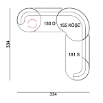 Угловой модульный диван Calypso с поворотным механизмом  варинант исполнения - 13 | Loft Concept в Твери