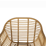 Стул барный с ротанговым плетением Half Bar Chair with Wicker с подлокотниками варинант исполнения - 6 | Loft Concept в Твери