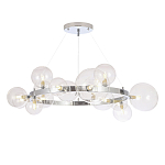 Люстра круглая подвесная с 15-ю прозрачными шарообразными плафонами из стекла Iona chandelier варинант исполнения - 5 | Loft Concept в Твери