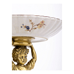 Чаша с цветочным орнаментом на ножке в виде бронзового ангела Eden Garden варинант исполнения - 3 | Loft Concept в Твери