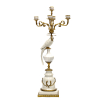 Подсвечник белый Попугай из фарфора с бронзовыми элементами Eden Garden варинант исполнения - 3 | Loft Concept в Твери