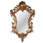 Зеркало настенное в ажурной раме золотого цвета с эффектом старины Classic Ornament Mirror варинант исполнения - 1 | Loft Concept в Твери