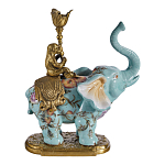 Подсвечник в виде слона из фарфора с бронзовыми элементами Elephant in the Garden of Eden варинант исполнения - 4 | Loft Concept в Твери