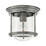 Потолочный светильник для ванных комнат с цилиндрическим стеклянным плафоном и одной лампой Hinkley варинант исполнения - 1 | Loft Concept в Твери