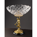 Чаша стеклянная прозрачная на бронзовой подставке с фигуркой девушки Eden Garden варинант исполнения - 5 | Loft Concept в Твери