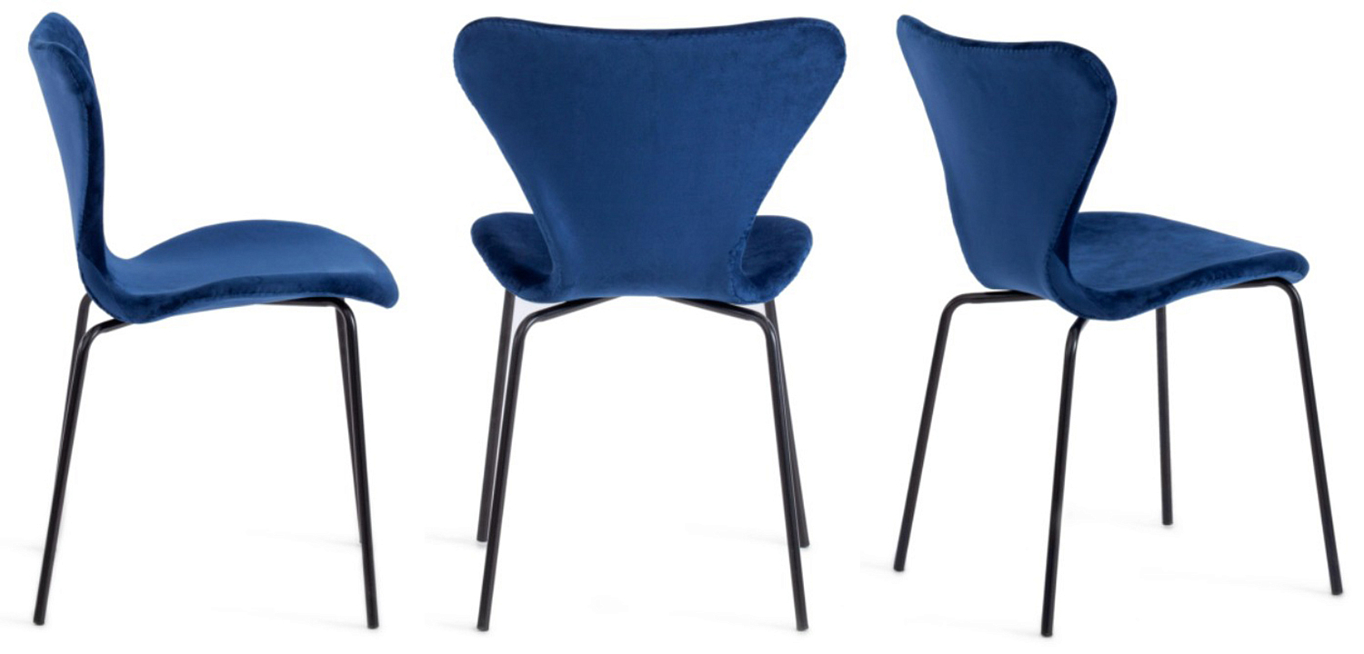 Стул Julissa Blue Chair флок Стул Julissa Blue Chair флок - Loft-Concept в Твери