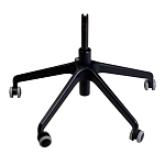 Стул с мягкой синей обивкой из велюра и подъемно-поворотным механизмом на черных колесиках Harper Blue варинант исполнения - 5 | Loft Concept в Твери