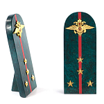 Сувенир Погон МВД из натурального камня змеевик Souvenir Epaulets варинант исполнения - 4 | Loft Concept в Твери