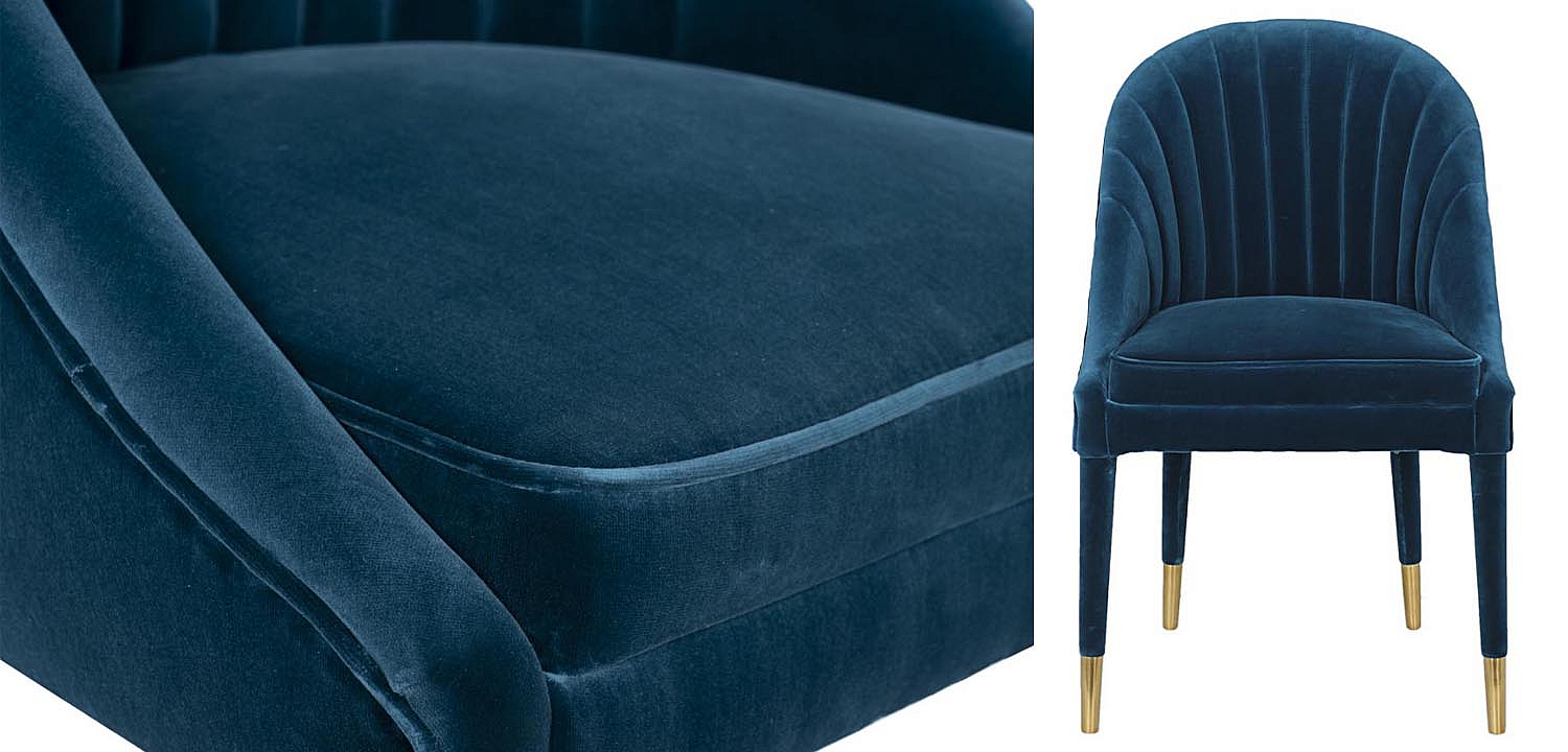 Стул Walton Chair blue velor Стул Walton Chair blue velor - Loft-Concept в Твери